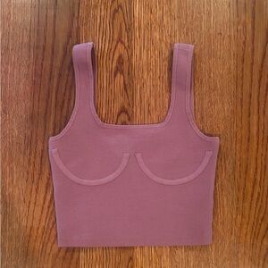 Good American The Cupped Cropped Tank Top - Size S